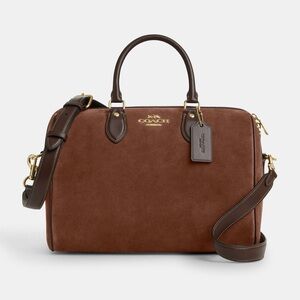 Coach Brown Suede Satchel